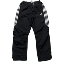 Adidas Black and White Baggy Trackpant Shell Bottoms (M)