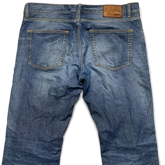 Hugo Boss Dark Navy Blue Jeans Straight Leg (36W)