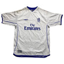 Chelsea FC Vintage Umbro Football Jersey White and Blue (XS)