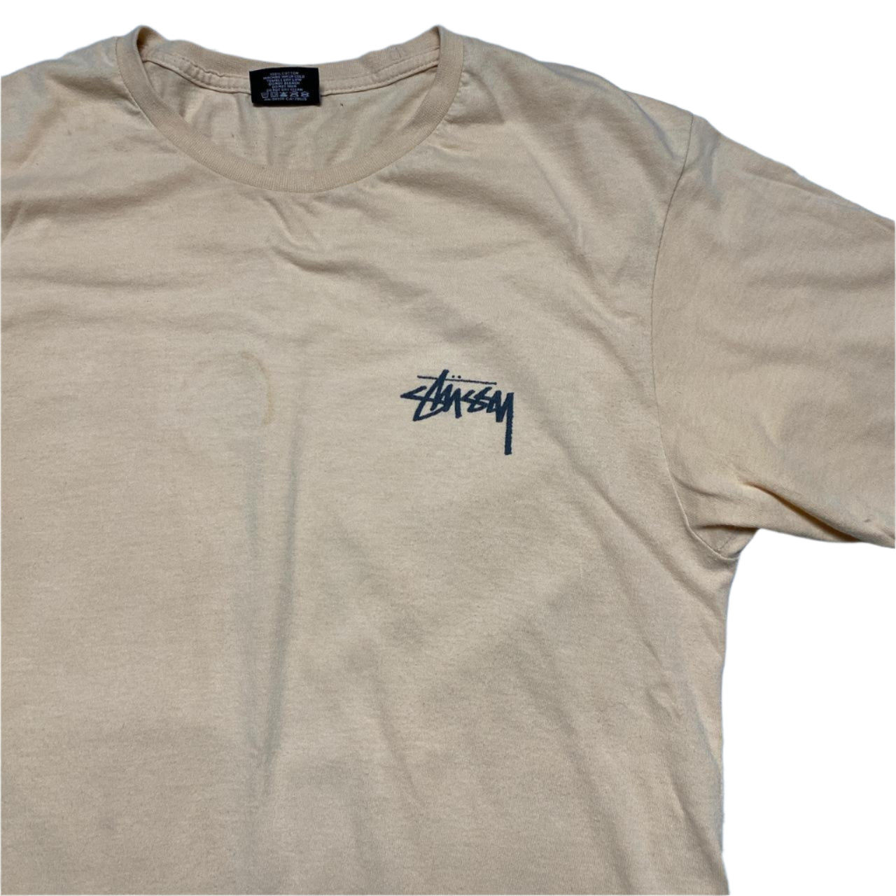 Stussy Palm Trees T Shirt Peach and Black (M)