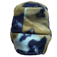 Kangol Dog Ear Fleece Hat Camouflage Green and Blue