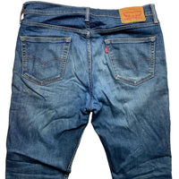 Levis 511 Dark Navy Distressed Slim Jeans (34W)