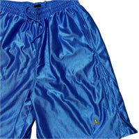 Jordan Vintage Mesh Baby Blue and Yellow Basketball Shorts (XL)