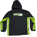 Hawk Kawasaki Windbreaker Jacket Black and Green (S)
