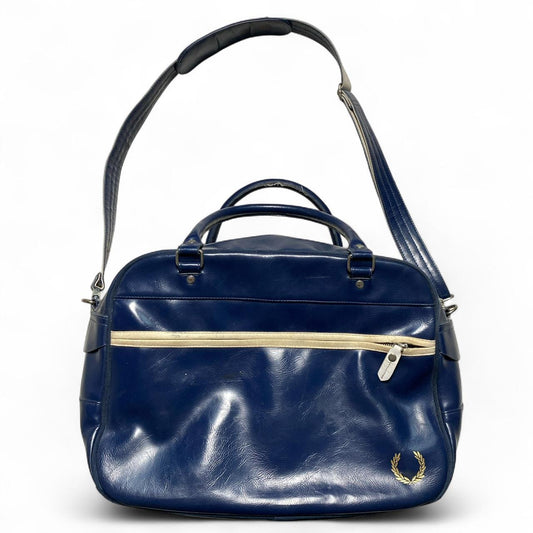Fred Perry Navy and Cream Duffle Shoulder Bag
