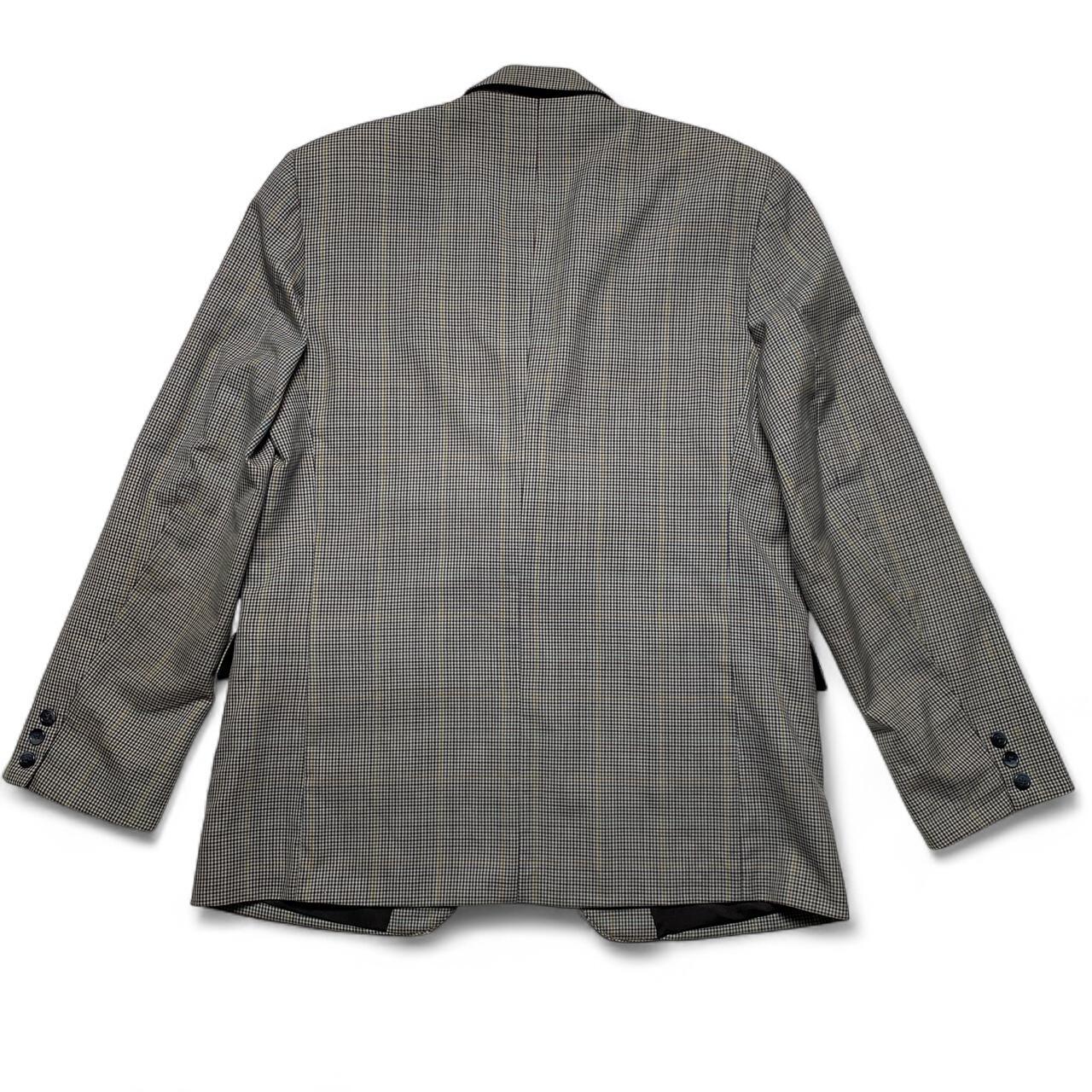 Burberry Vintage Grey Checked Suit Jacket (XL)