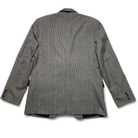 Burberry Vintage Grey Checked Suit Jacket (XL)