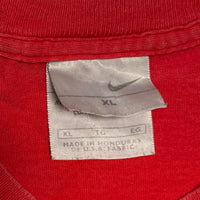 Nike Vintage 90’s Swoosh Oval Graphic Red and Silver T Shirt (XL)