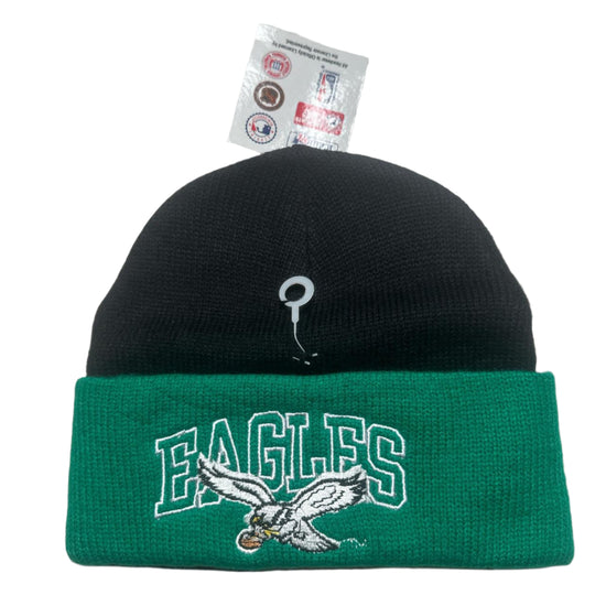 Philadelphia Eagles Vintage 90’s Team NFL Black and Green Beanie Hat