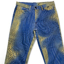 Roberto Cavalli Just Cavalli Vintage y2k Snakeskin Paint Smudge Design Womens Trousers (28W)