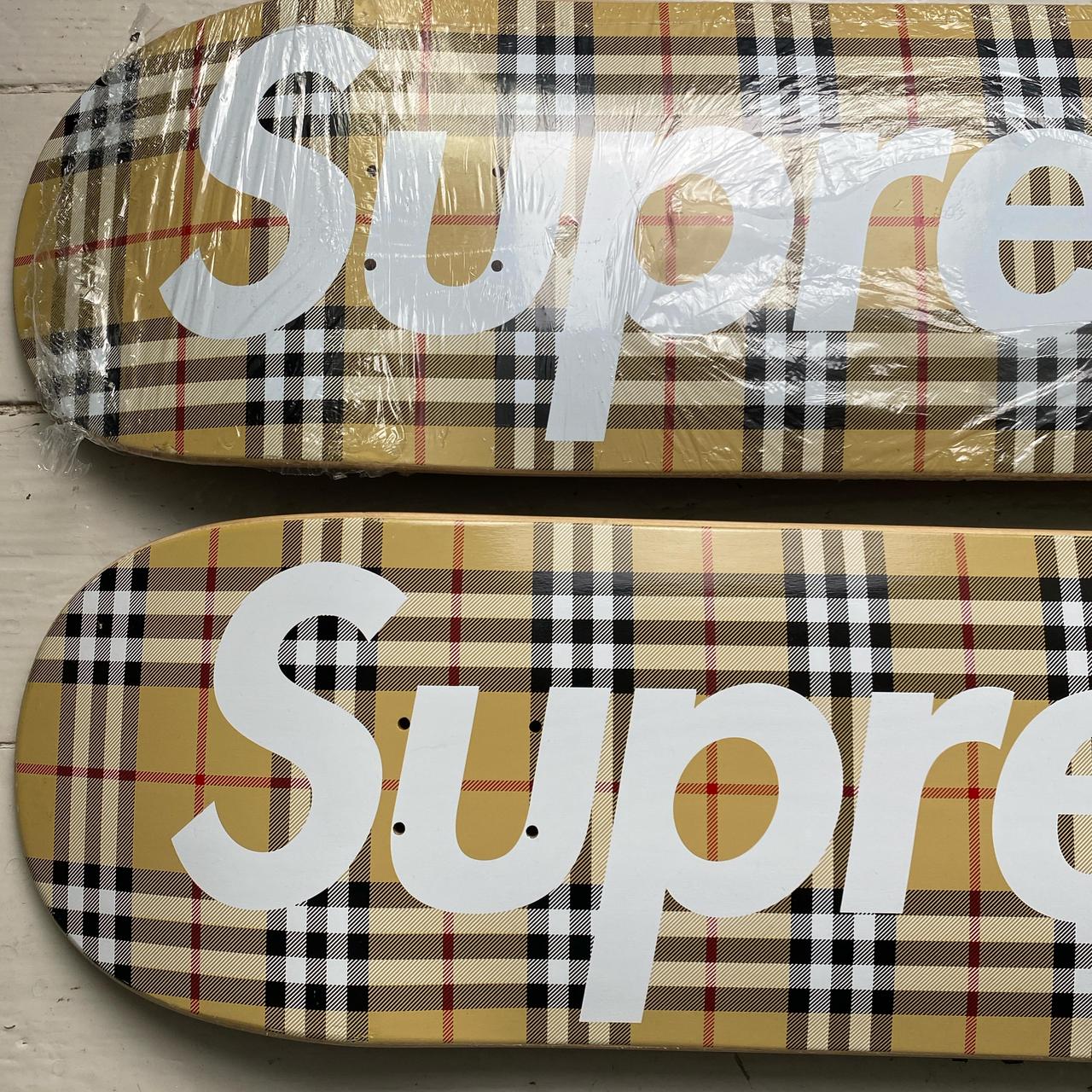 Supreme Burberry Classic Cream Novacheck Skateboard Deck