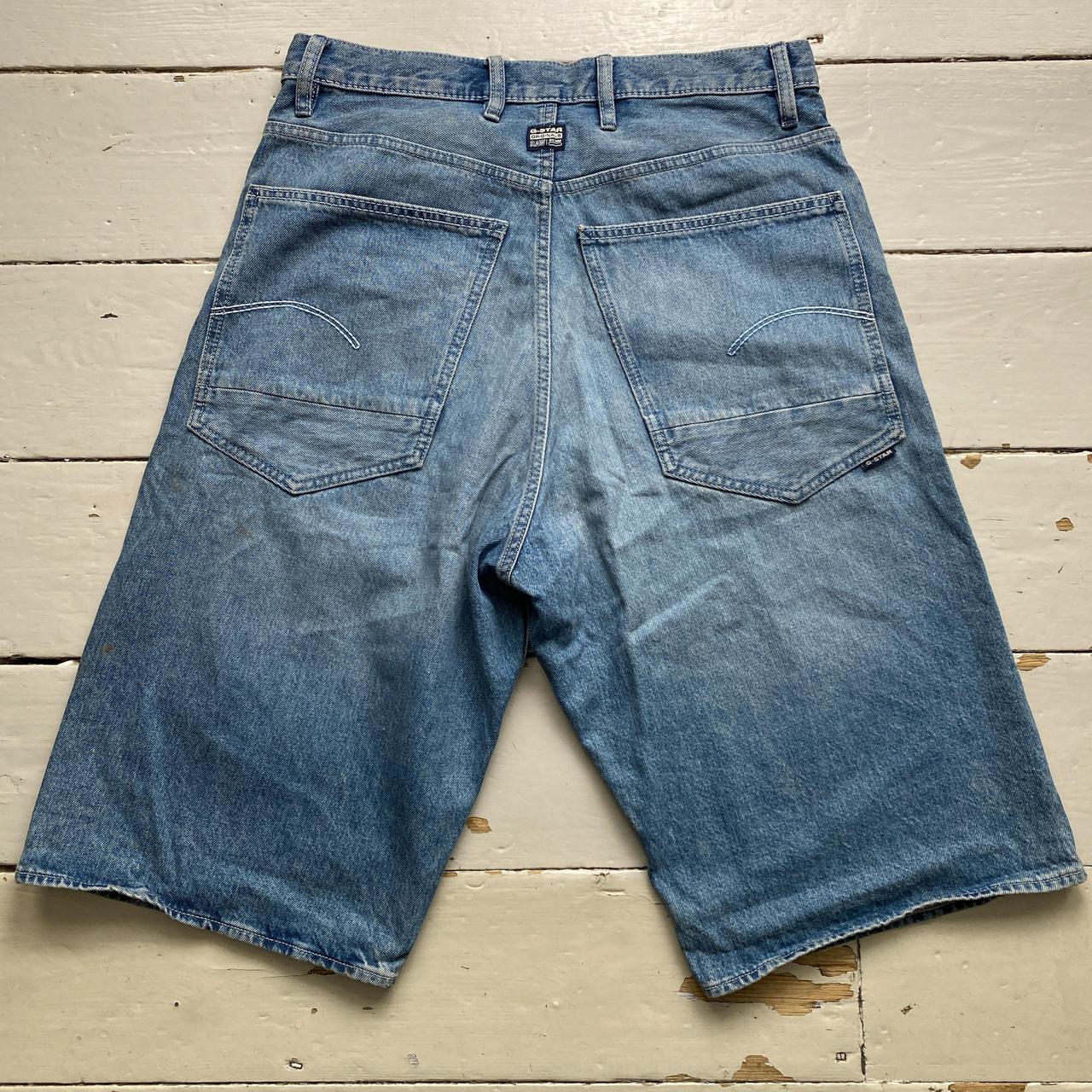 G Star Bam Baggy Light Stonewash Jorts Jean Shorts