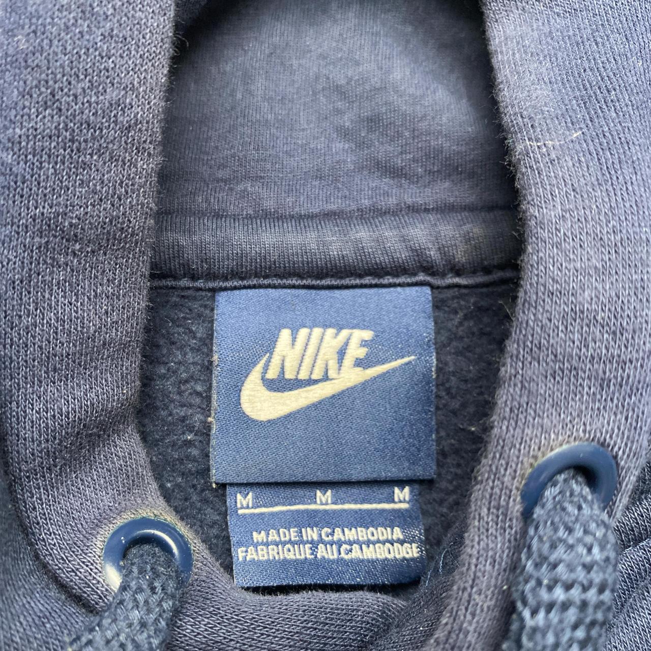 Nike Club Contrast Stitch Navy and White Hoodie