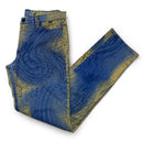 Roberto Cavalli Just Cavalli Vintage y2k Snakeskin Paint Smudge Design Womens Trousers (28W)
