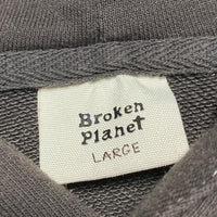 Broken Planet Brown Out Of The Shadows Puff Print Skulls Hoodie (L)
