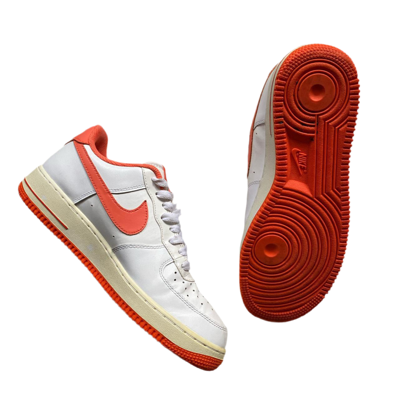 Nike Air Force 1 Total Orange and White 2012 (UK 7.5)