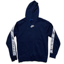 Nike Navy and White Swoosh Hoodie (S)