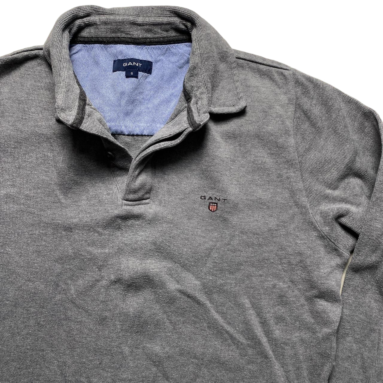 Gant Grey Quarter Button Up Jumper (S)