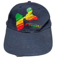 Gwada Guadeloupe Flag Navy and Rasta Colours Cap