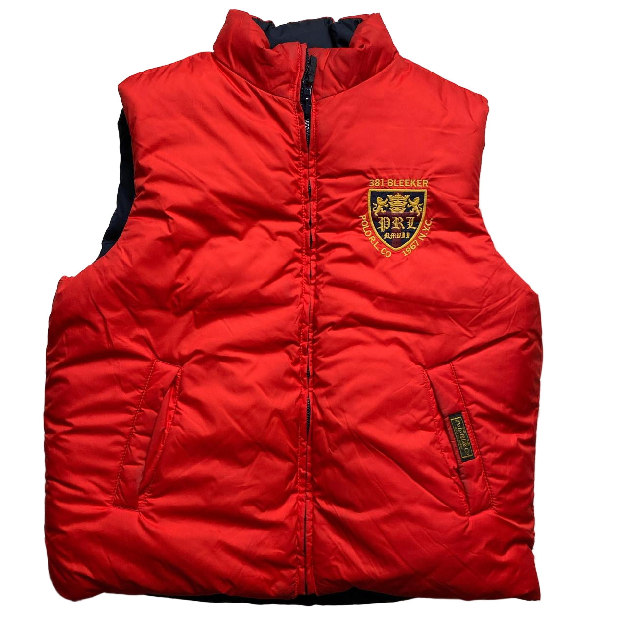 Polo Ralph Lauren Navy and Red Reversible Gilet  Women"s (L)
