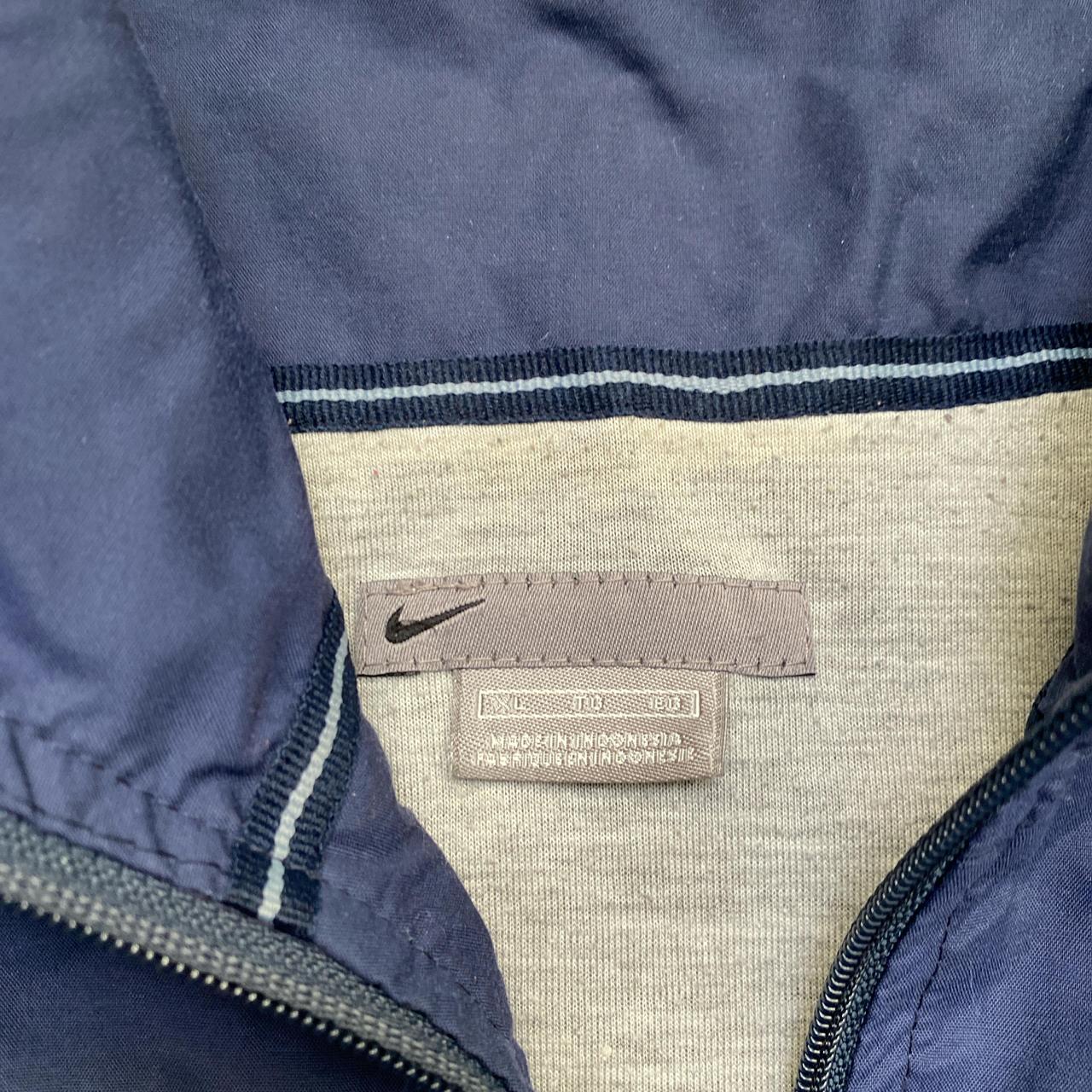 Nike Vintage Y2K Navy and Blue Shell Tracksuit Jacket (XL)