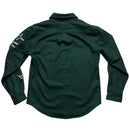 Thames Green Wool and White Embroidery Long Sleeve Shirt (M)
