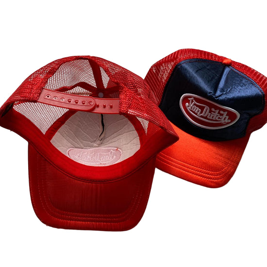 Von Dutch Navy Red and White Trucker Caps