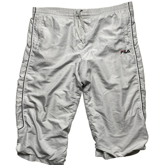 Fila Shell Trackpant Baggy Shorts Silver Black and Red (2XL)