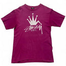 Stussy Pink and White Crown T Shirt (M)