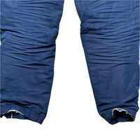 Nike Vintage y2k Navy and White Swoosg Shell Trackpant Baggy Bottoms (L)