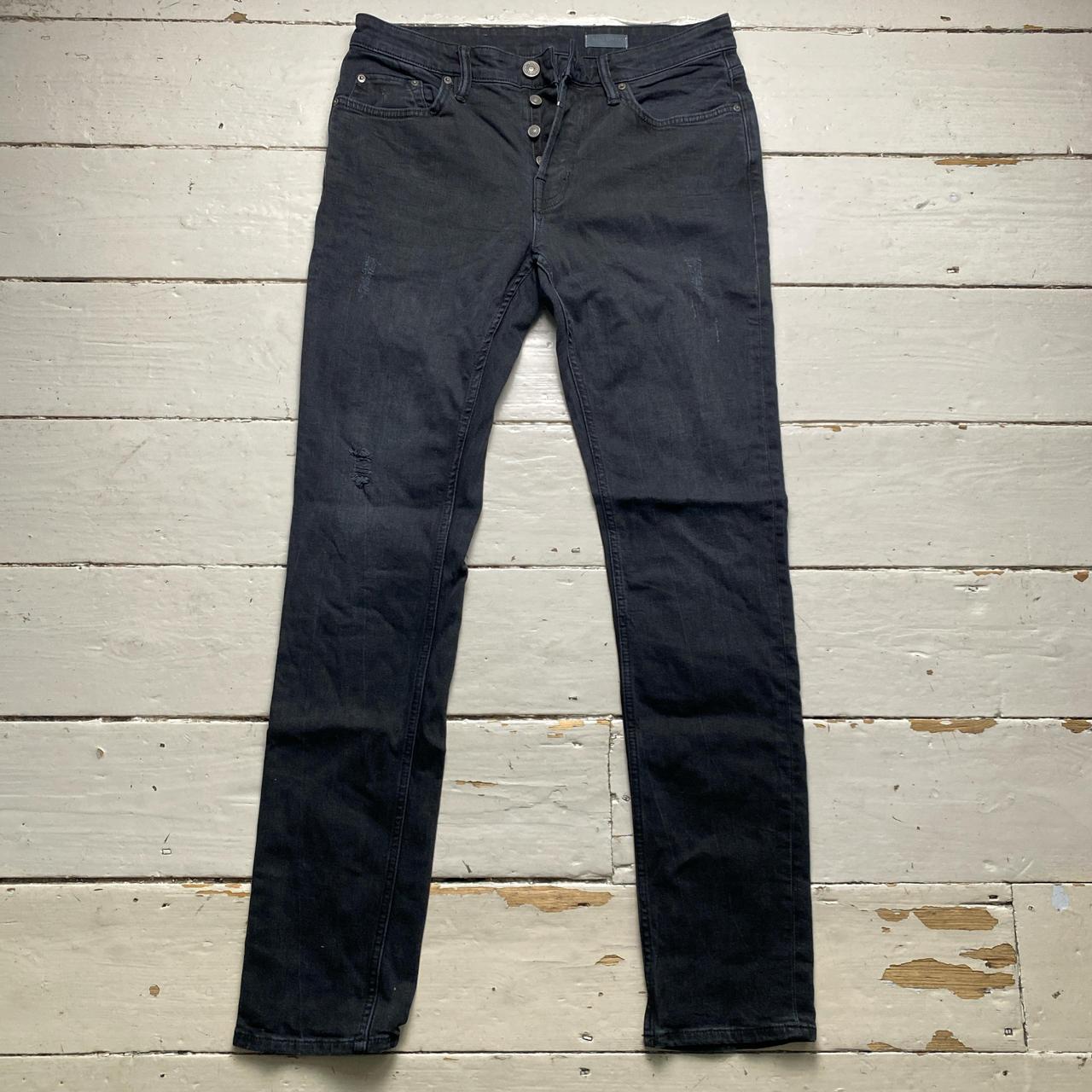 AllSaints Black Rex Slim Jeans