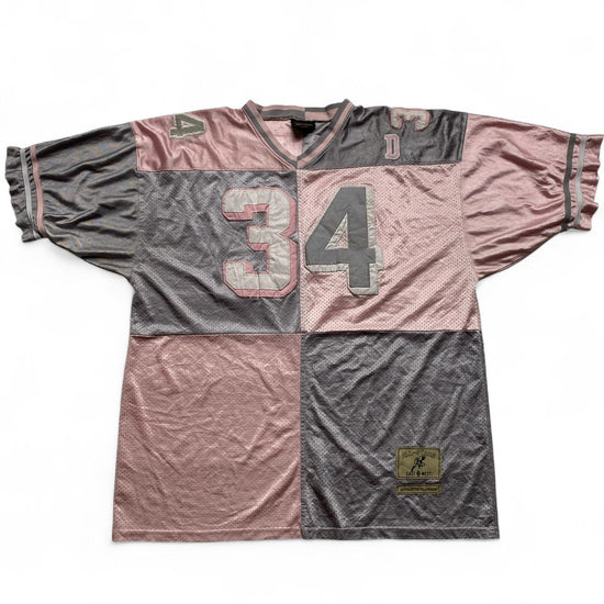 Dirty South Vintage 90’s y2k Pink White and Grey Football Jersey (3XL)