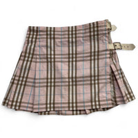 Burberry Brit Vintage y2k Pink Brown and Blue Pleated Skirt (8)