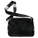 Minus Two Satchel Messenger Pouch Bag Black and Grey Embroidery