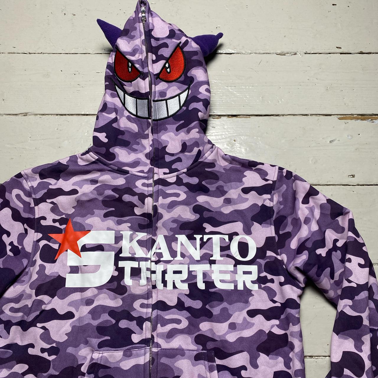 Kanto Starter Gengar Purple and Black Pokemon Full Zip Hoodie