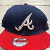 Atlanta Braves Navy Red and White Snapback Cap