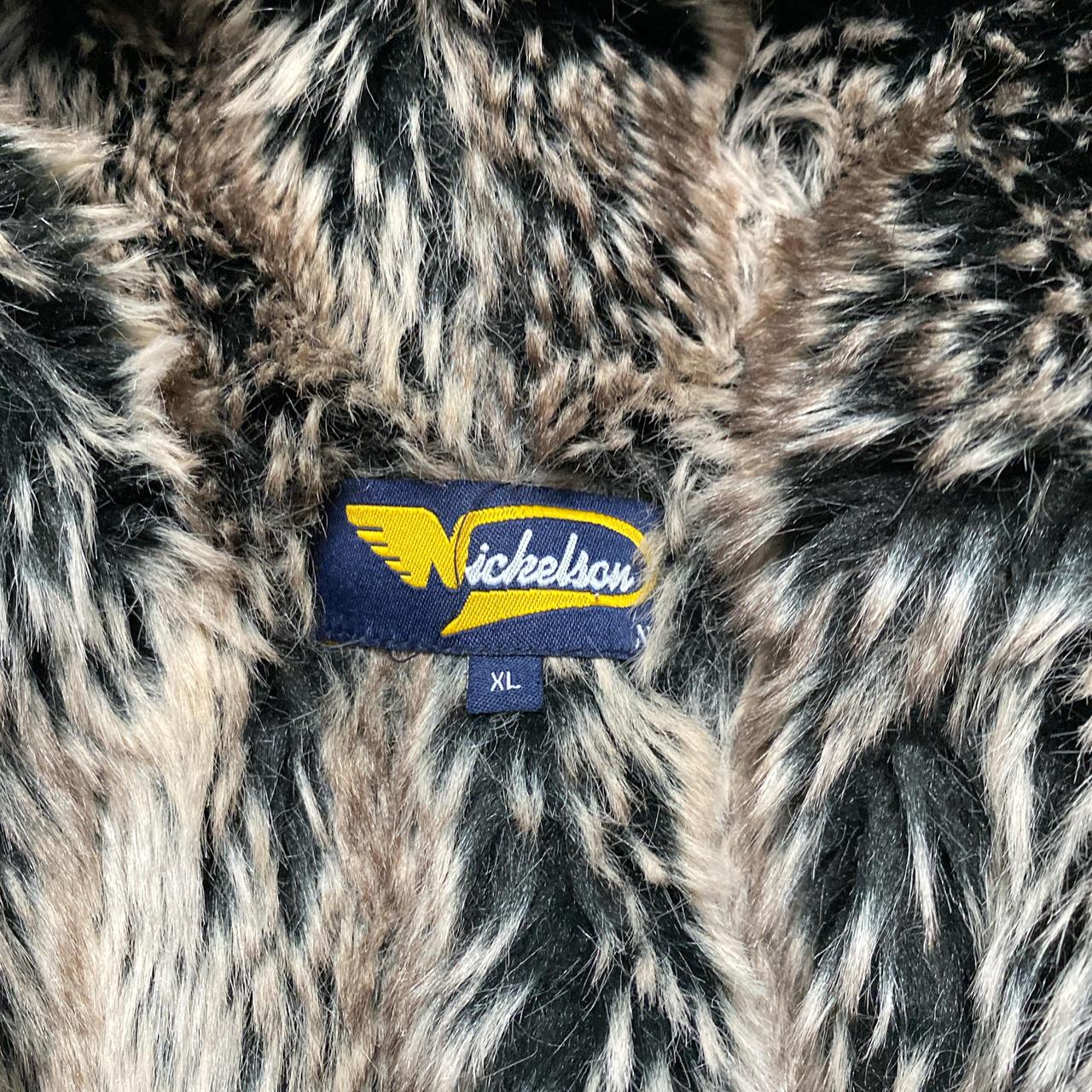 Nickleson Vintage y2k Fur Lined Cream White Zip Hoodie (XL)