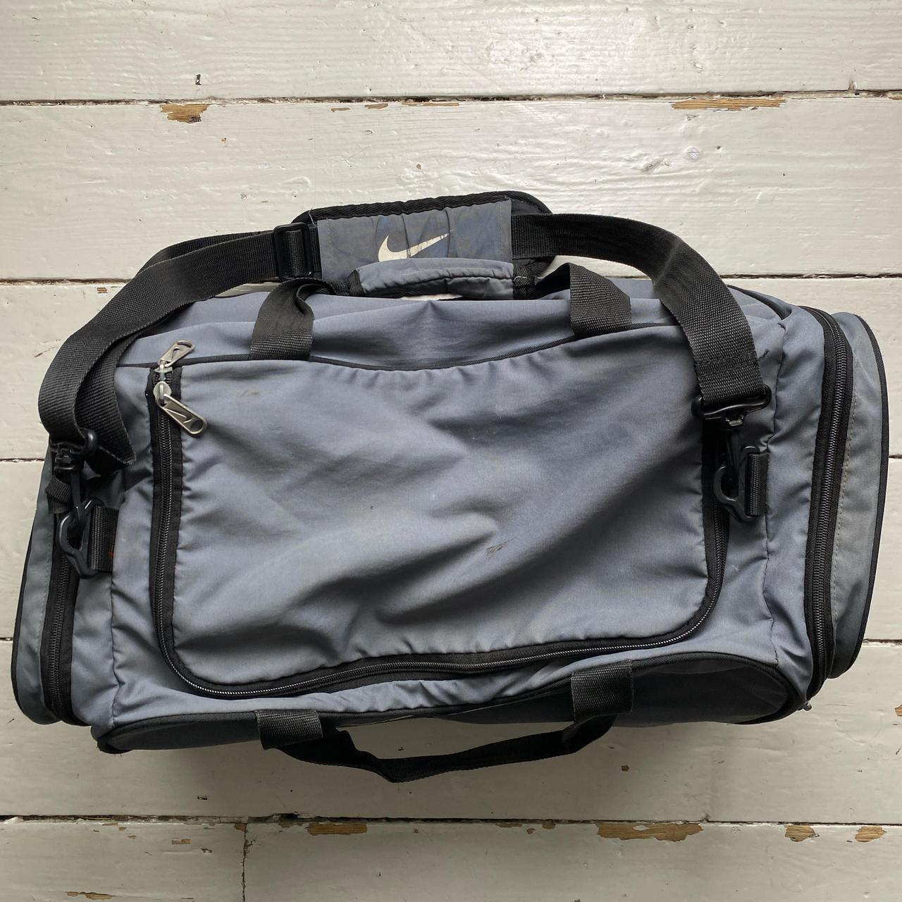 Nike Grey and Black Duffel Travel Bag