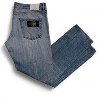 Stone Island Light Blue Straight Fit Jeans (38W)