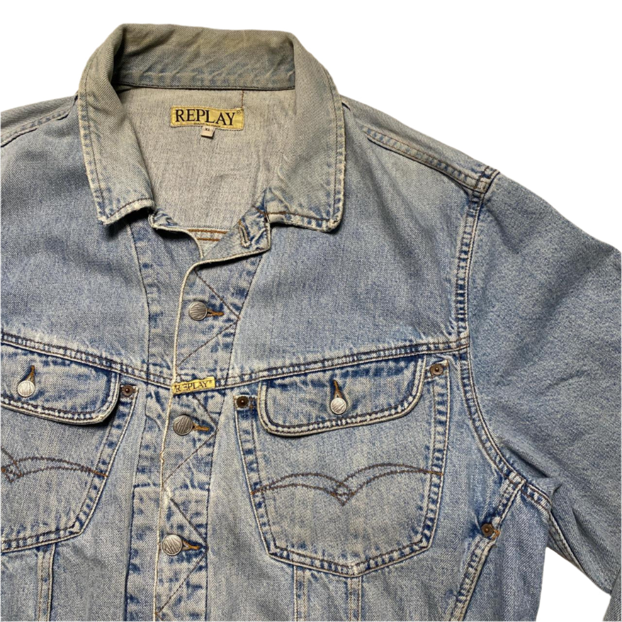Replay Vintage 90’s Denim Jacket Light Blue (XL)