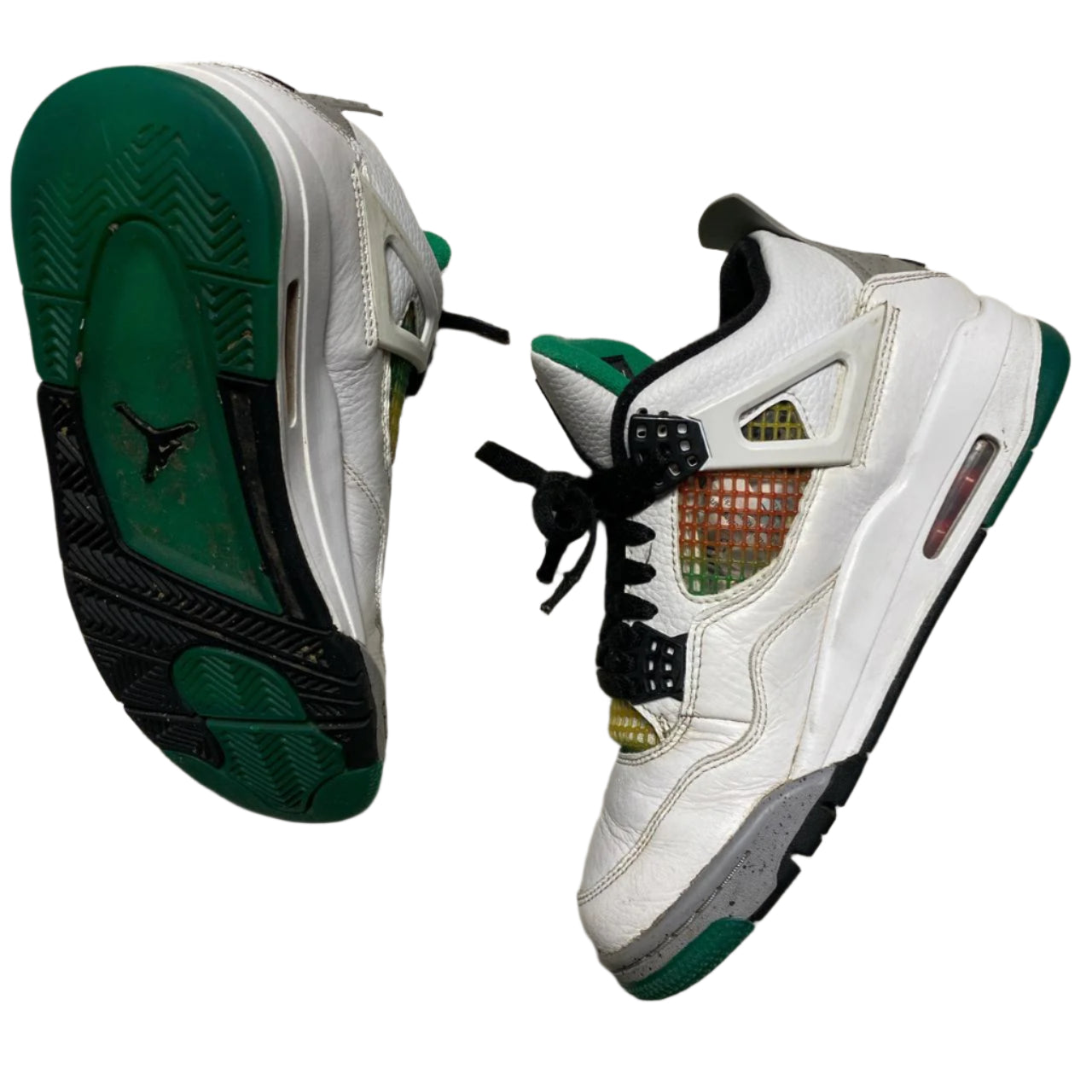 Jordan 4 Rasta White Black Yellow Red and Green (UK 5)