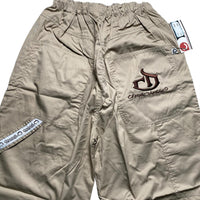 Criminal Damge Khaki Beige Cargo Parachute Baggy Combat Shorts (S,M,L,XL)
