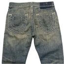 True Religion Stonewash Light Blue White Stitch Jeans (32W)