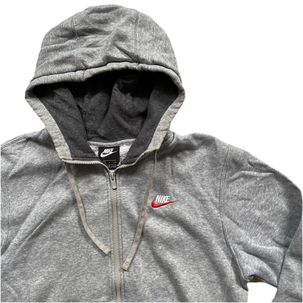Nike Swoosh Spellout Grey Hoodie (S)
