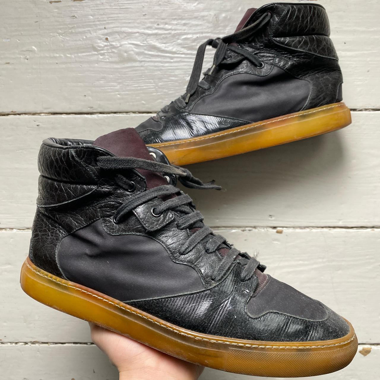 Balenciaga Black and Gum High Top Trainers