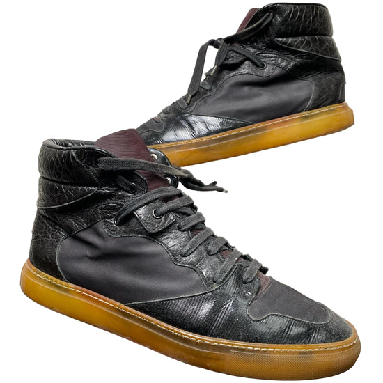 Balenciaga Black and Gum High Top Trainers (UK 9)