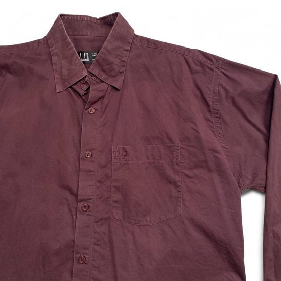 Dunhill Burgundy Long Sleeve Shirt (M)