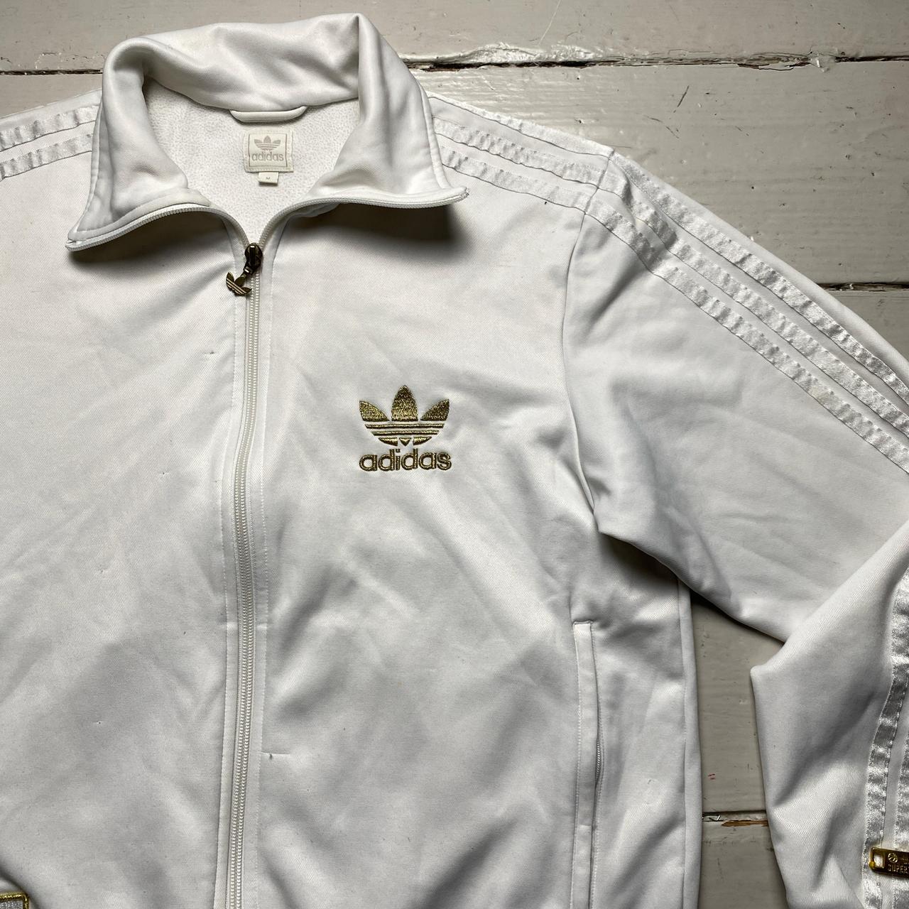 Adidas Originals White and Gold Tracksuit Jacket