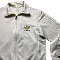 Adidas Originals White and Gold Tracksuit Jacket (M)