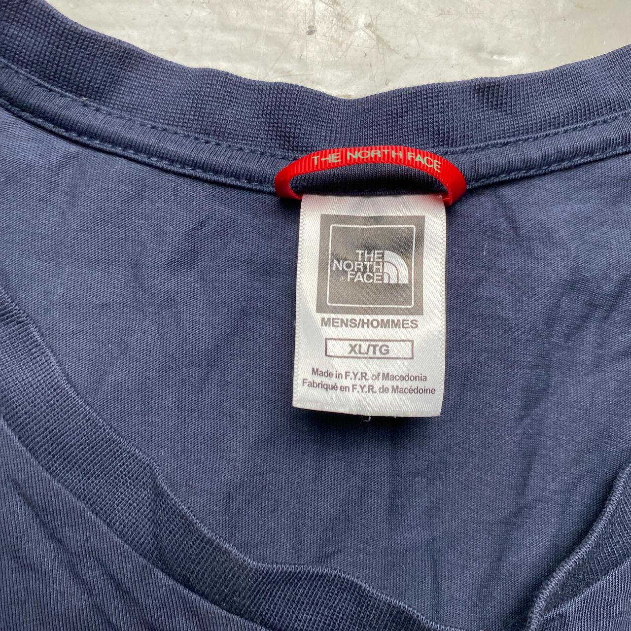 The North Face Navy and Red T Shirt